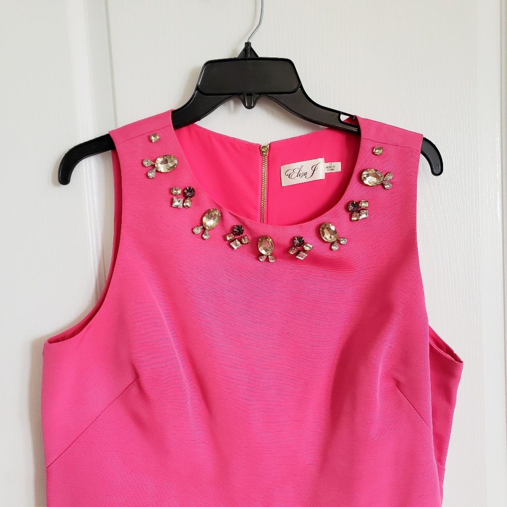 Pink jeweled occasion top